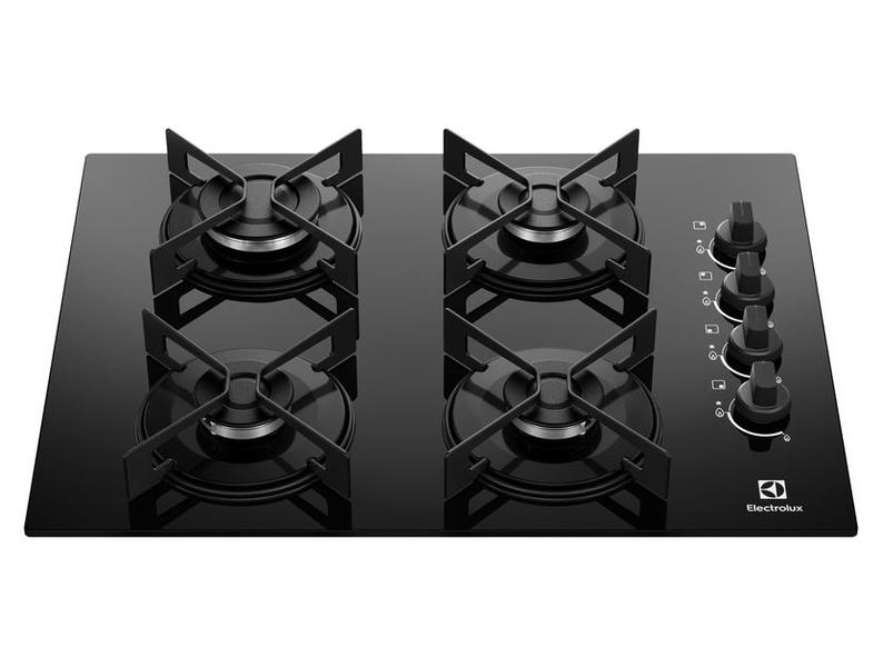 Cooktop 4 Bocas a Gás GLP Preto Efficient KE4GR Cooktop 4 Bocas a Gás GLP Preto Efficient KE4GR