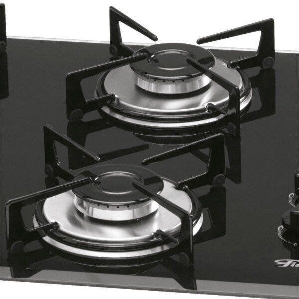 Imagem de Cooktop 4 Bocas à Gás Tripla Chama Bivolt Fischer Preto