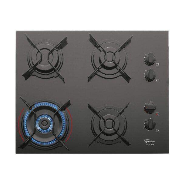 Imagem de Cooktop 4 Bocas à Gás Tripla Chama Fit Line Bivolt Fischer