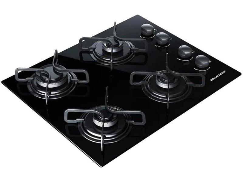 Imagem de Cooktop 4 Bocas Brastemp Preto a Gás GLP