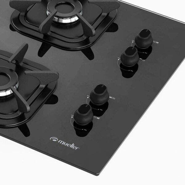 Imagem de Cooktop 4 Bocas com Queimador Ultra Chama Mueller Bivolt Preto