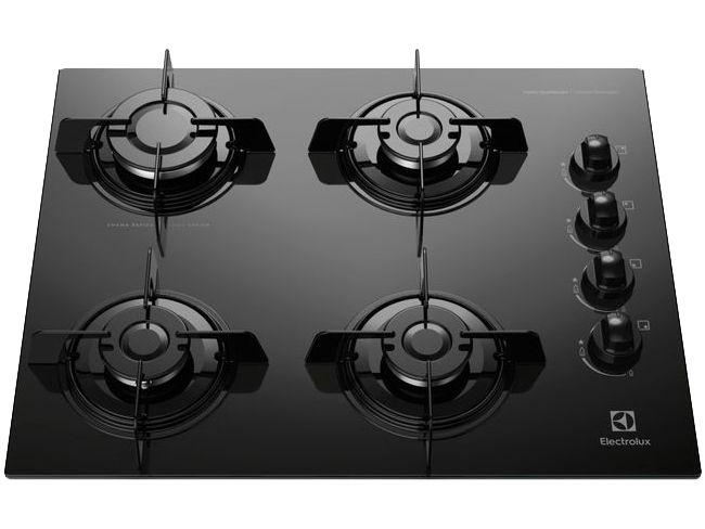 Cooktop 4 Bocas Electrolux a Gás GLP Preto - KE4GP Cooktop 4 Bocas Electrolux a Gás GLP Preto - KE4GP
