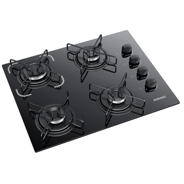 Imagem de Cooktop 4 Bocas Essencial á Gás Bivolt Itatiaia Preto