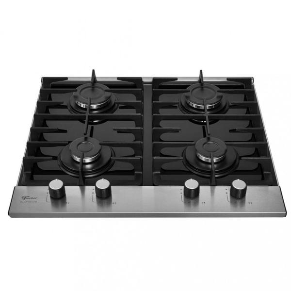 Cooktop 4 Bocas Fischer Vidro Temperado Platinium Imagem de Cooktop 4 Bocas Fischer Vidro Temperado Platinium