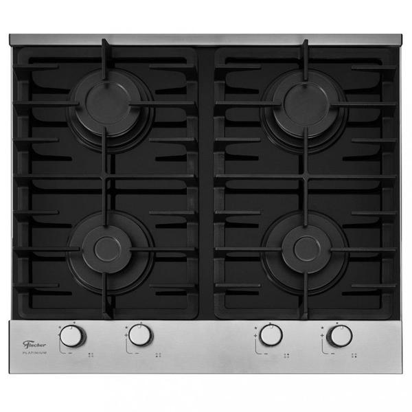 Cooktop 4 Bocas Fischer Vidro Temperado Platinium Imagem de Cooktop 4 Bocas Fischer Vidro Temperado Platinium