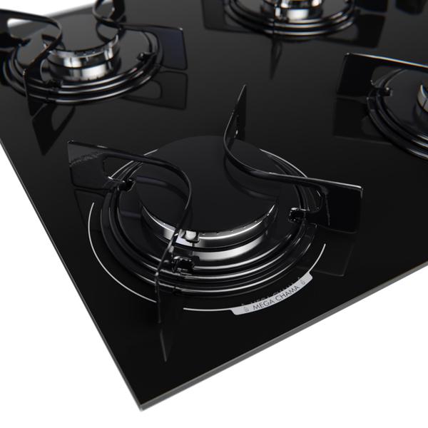 Imagem de Cooktop 4 Bocas Preto com Mesa de Vidro Atlas Agile Up Bivolt