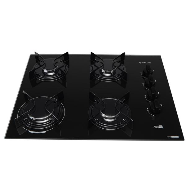 Imagem de Cooktop 4 Bocas Preto com Mesa de Vidro Atlas Agile Up Bivolt