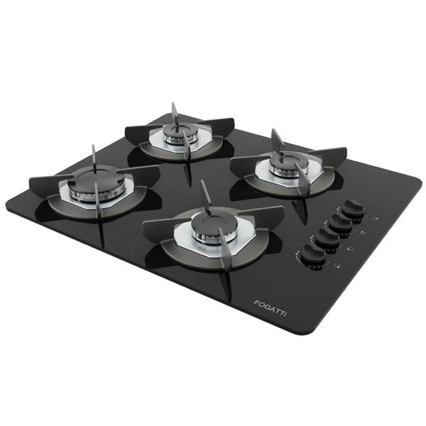 Imagem de Cooktop 4 Bocas Safe Vidro Preto 27001301 - Fogatti