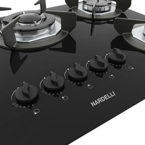 Imagem de Cooktop 5 Boca com Mesa de Vidro Tripla Chama Safe Preto