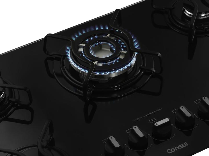 Imagem de Cooktop 5 Bocas a Gás Natural e GLP Consul Vidro