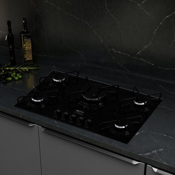 Imagem de Cooktop 5 Bocas Acendimento Automático Be Preto