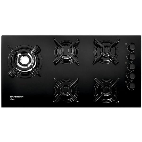 Imagem de Cooktop 5 Bocas Brastemp Ative BDD85AE, Preto, Acendimento Automático