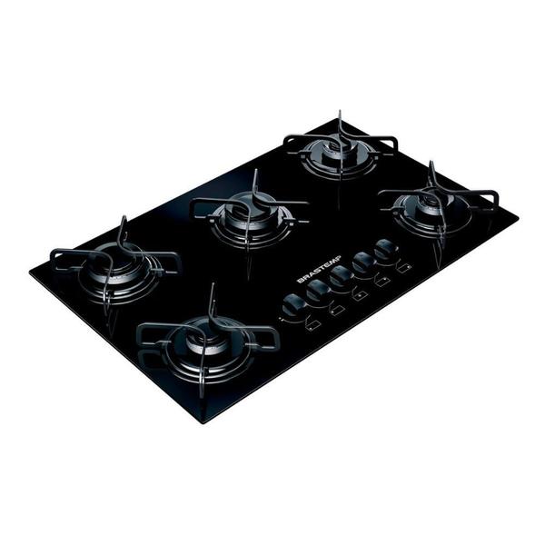 Imagem de Cooktop 5 bocas Brastemp com grades piatina e acendimento automático - BDD75AE