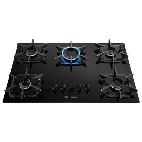 Imagem de Cooktop 5 Bocas com Ultra Chama Bivolt Preto Mueller