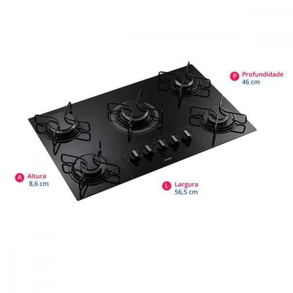 Imagem de Cooktop 5 Bocas Consul a Gás Facilite CD075AE