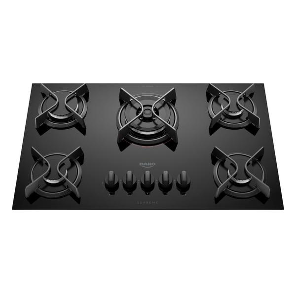 Imagem de Cooktop 5 Bocas Dako Mesa de Vidro e Tripla Chama Supreme Bivolt