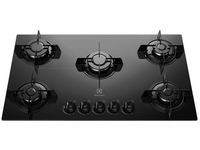 Cooktop 5 Bocas Electrolux a Gás GLP Preto - KE5GP Cooktop 5 Bocas Electrolux a Gás GLP Preto - KE5GP