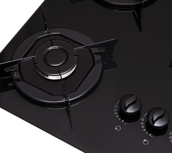 Imagem de Cooktop 5 Bocas Grades de Aço Esmaltado Nardelli Preto Bivolt