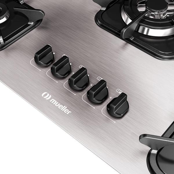 Imagem de Cooktop 5 Bocas Mueller de Alumínio com Queimador Tripla Chama 