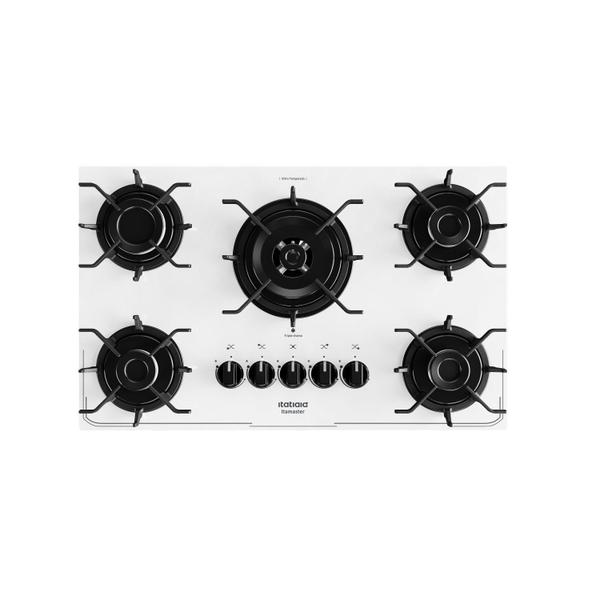 Imagem de Cooktop 5 Bocas Tripla Chama a Gás Itamaster Bivolt Itatiaia Branco