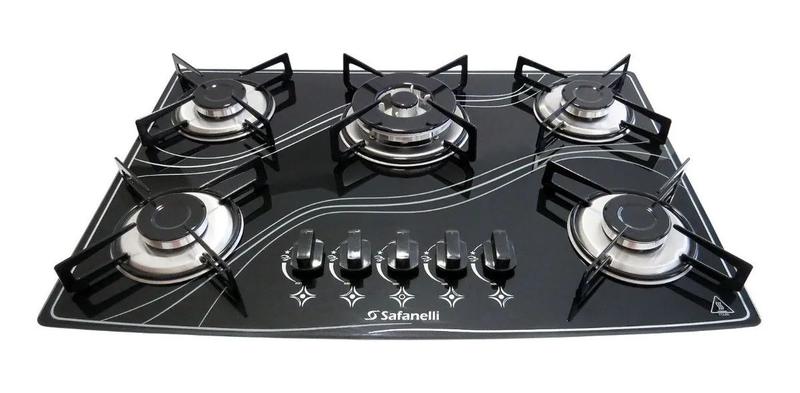 Imagem de Cooktop 5 Bocas Tripla Depurador De Embutir 60cm Safanelli