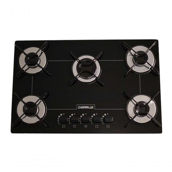 Imagem de Cooktop 5 Bocas Ultra Chama Chamalux Preto - Bivolt