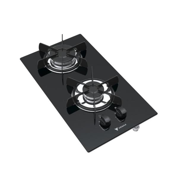 Imagem de Cooktop a Gas 2 Bocas Venax Líbero Preto