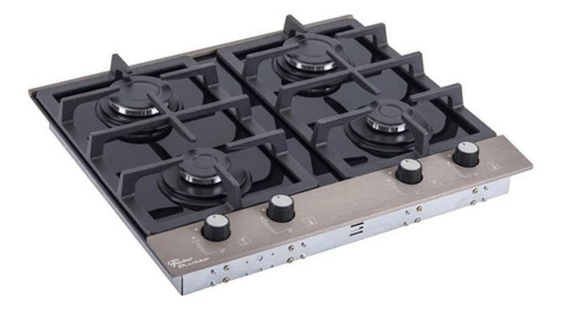 Imagem de Cooktop À Gás - 4 Bocas Metal Fischer Platinium - Preto