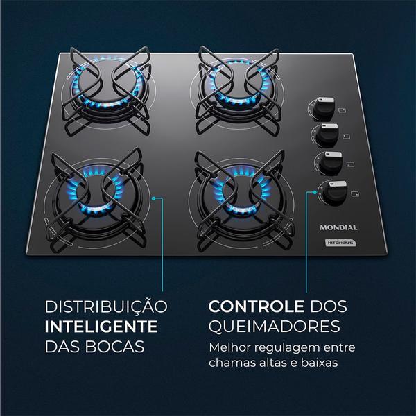 Imagem de Cooktop a Gás 4 Bocas Mondial CTG-01