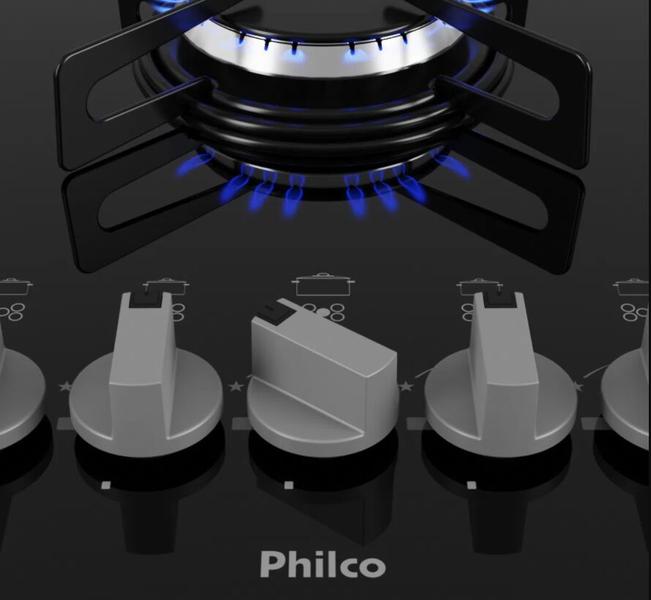 Imagem de Cooktop a Gás 5 Bocas Cook Chef Preto Philco