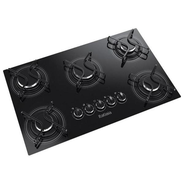 Imagem de Cooktop a Gás 5 Bocas, Itatiaia NG, Preto, Bivolt