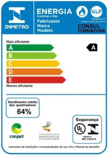 Imagem de Cooktop À Gás Cônsul Cd060 - 4 Bocas, Acendimento Automático