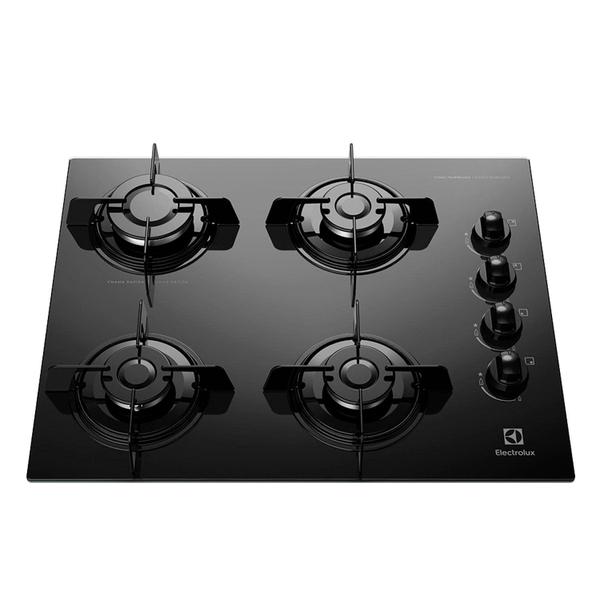 Imagem de Cooktop a Gás Electrolux Mesa de Vidro com 04 Bocas Preto - KE4GP