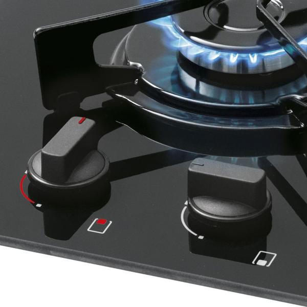 Imagem de Cooktop a Gás Fischer Fit Line 2Q TC com 2 Bocas Preto