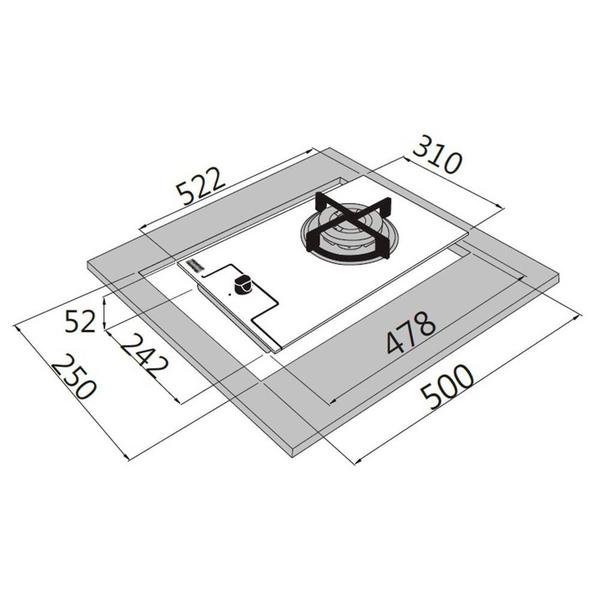 Imagem de Cooktop a gás franke glass 1b gás fhg 311 tc fc (14639)