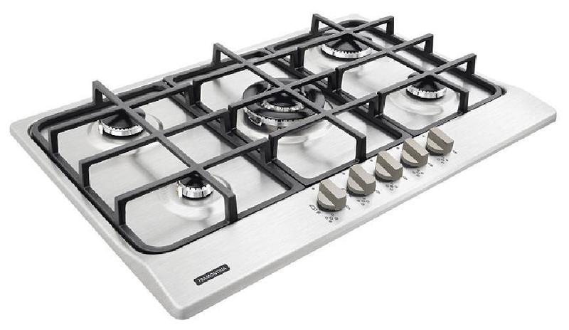 Imagem de Cooktop A Gás New Penta 5 Queimadores Aço Inox Tramontina