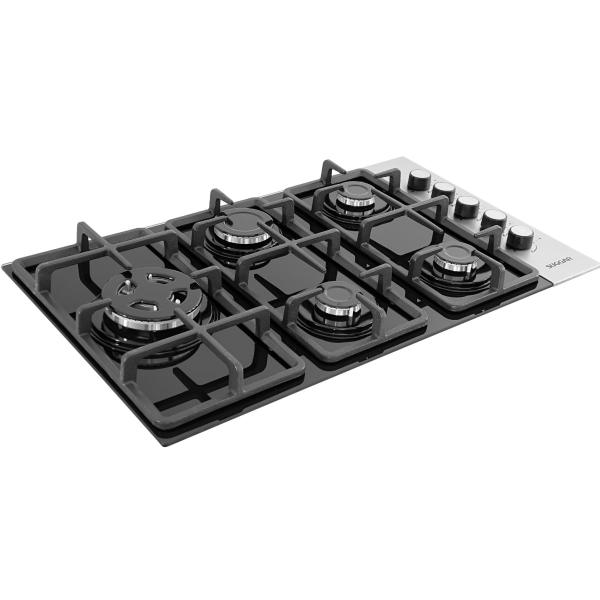 Imagem de Cooktop a Gás Suggar Trich Lateral Ferro Fundido 5Q Preto Inox Bivolt FG5335FVPIX