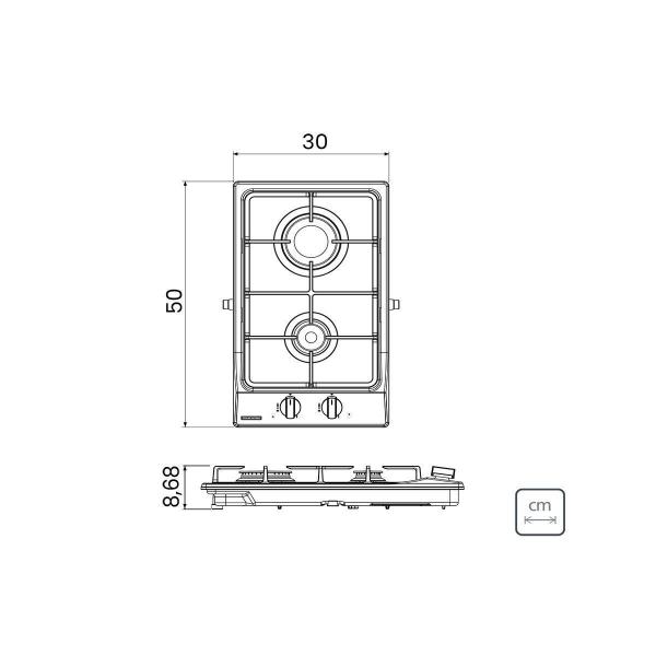Imagem de Cooktop A Gás Tramontina Dominó Ff2Gx30