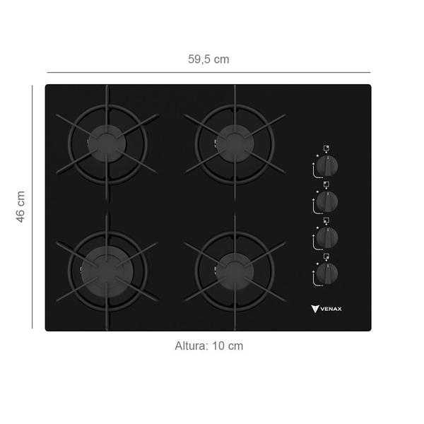 Imagem de Cooktop arena 4 q preto preto gas glp