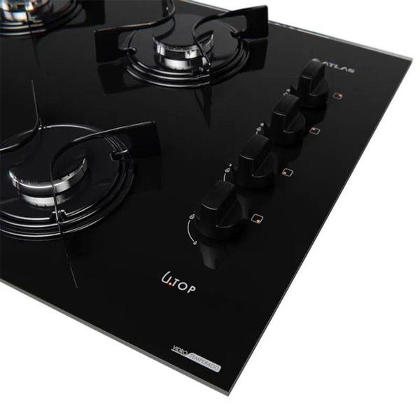 Imagem de Cooktop Atlas U.top 4B Acendimento Automático Preto Bvolt