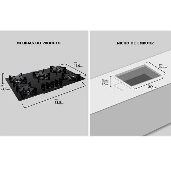 Imagem de Cooktop Atlas U.Top 5 Bocas