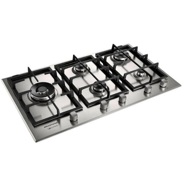 Imagem de Cooktop Brastemp 5 Bocas Gourmand Bdk90Dr Inox 220V