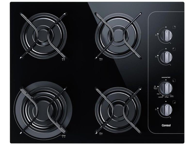 Cooktop Consul 4 Bocas com Grades Individuais - Acendimento Automático Facilite CD060AE Cooktop Consul 4 Bocas com Grades Individuais - Acendimento Automático Facilite CD060AE