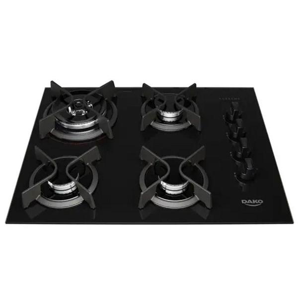 Imagem de Cooktop Dako Supreme 4 Bocas Tripla Chama Preto Bivolt