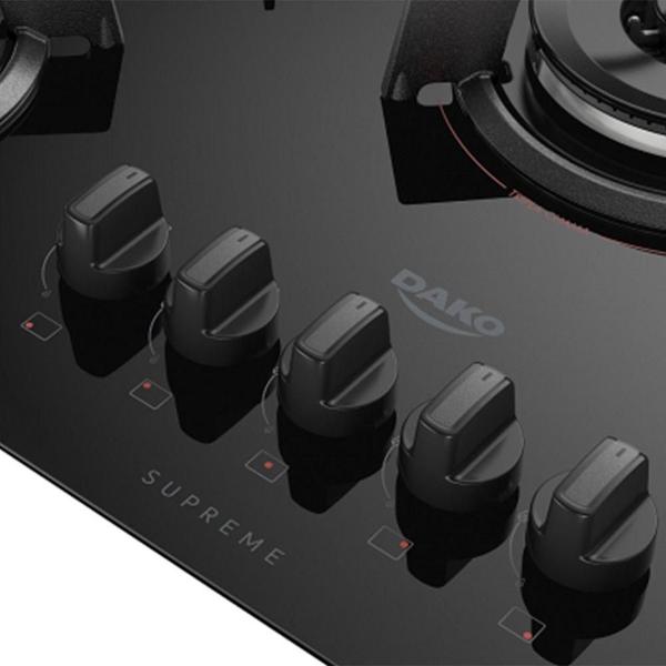 Imagem de Cooktop Dako Supreme 5 Bocas Tripla Chama Preto Bvolt