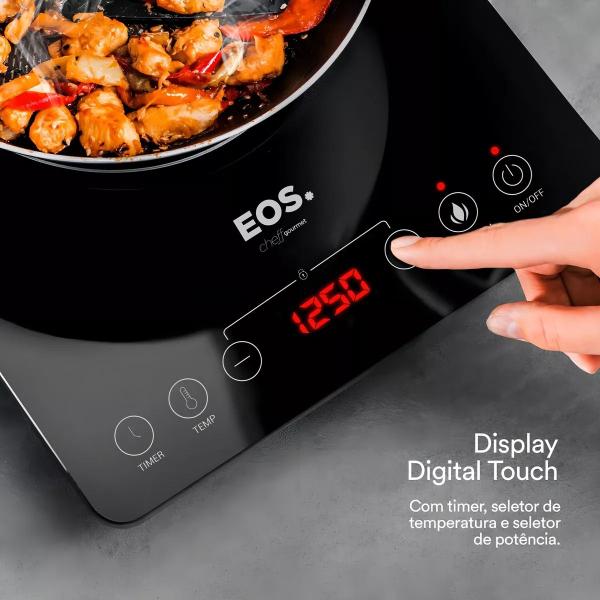 Imagem de Cooktop De Indução 1 Boca Eos 2000w Preto Eci01ppb Bivolt