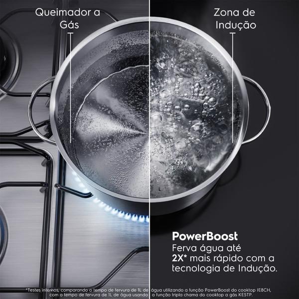 Imagem de Cooktop de Indução 2 em 1 com Coifa Integrada Electrolux Expert (IE8CH)