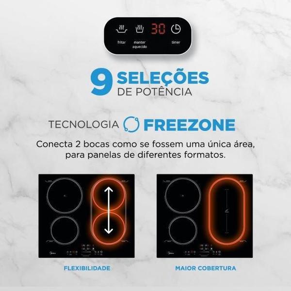 Imagem de Cooktop De Indução Cfad42 4 Bocas Midea Freezone Preto 7100W