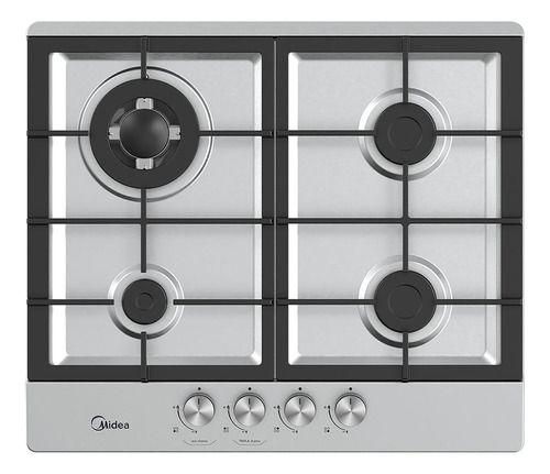 Imagem de Cooktop De Inox 4 Bocas A Gas Com Mega Chama Midea Cyb4b