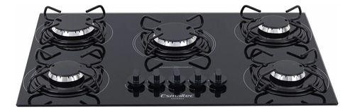 Imagem de Cooktop De Vidro Esmaltec Gourmet 5 Bocas Bivolt 55x68x46 Cm